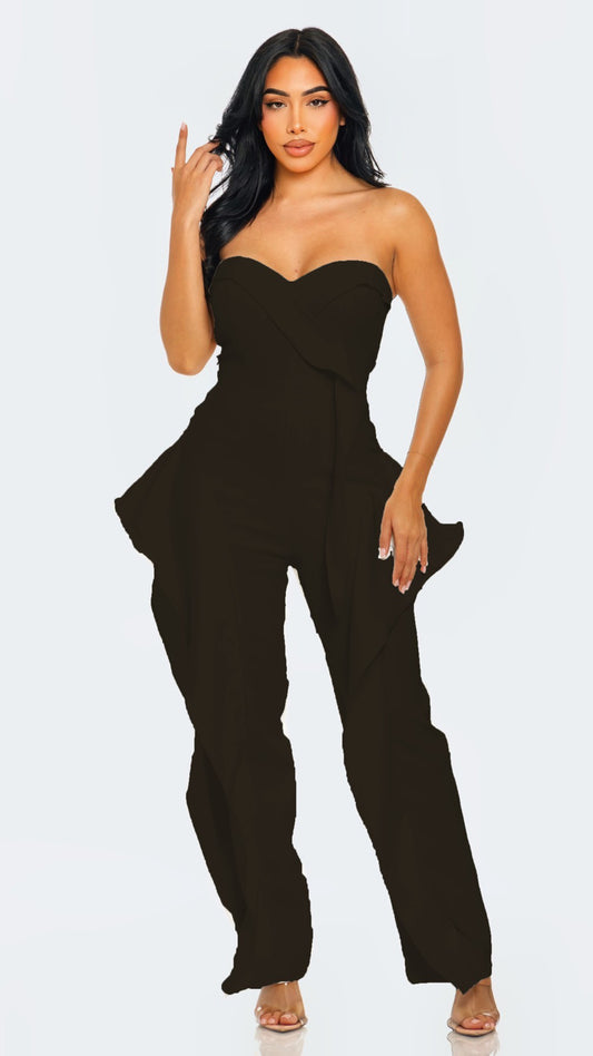 Strapless Ruffle Jumpsuit