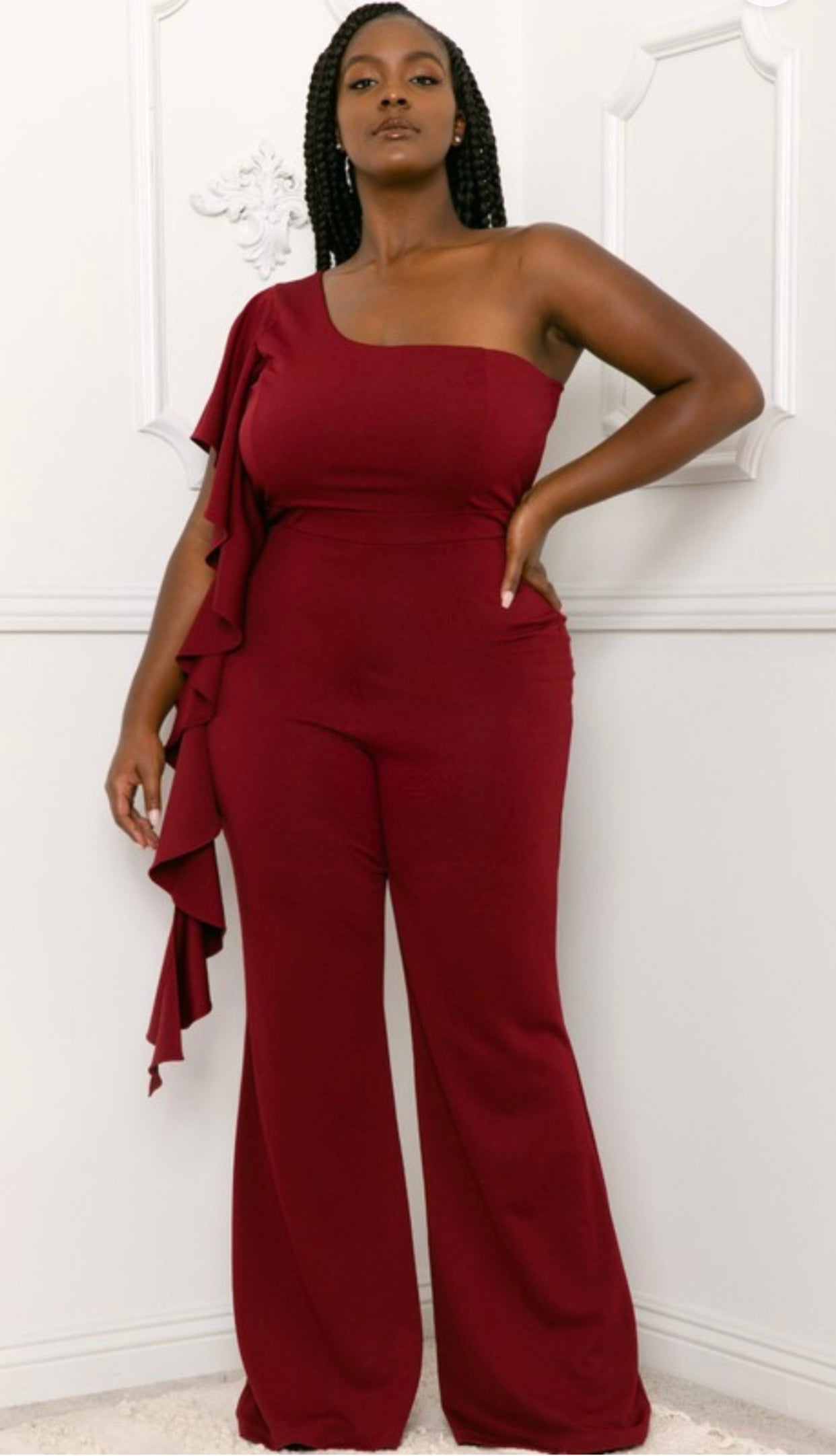 Full figured one sided jumpsuit