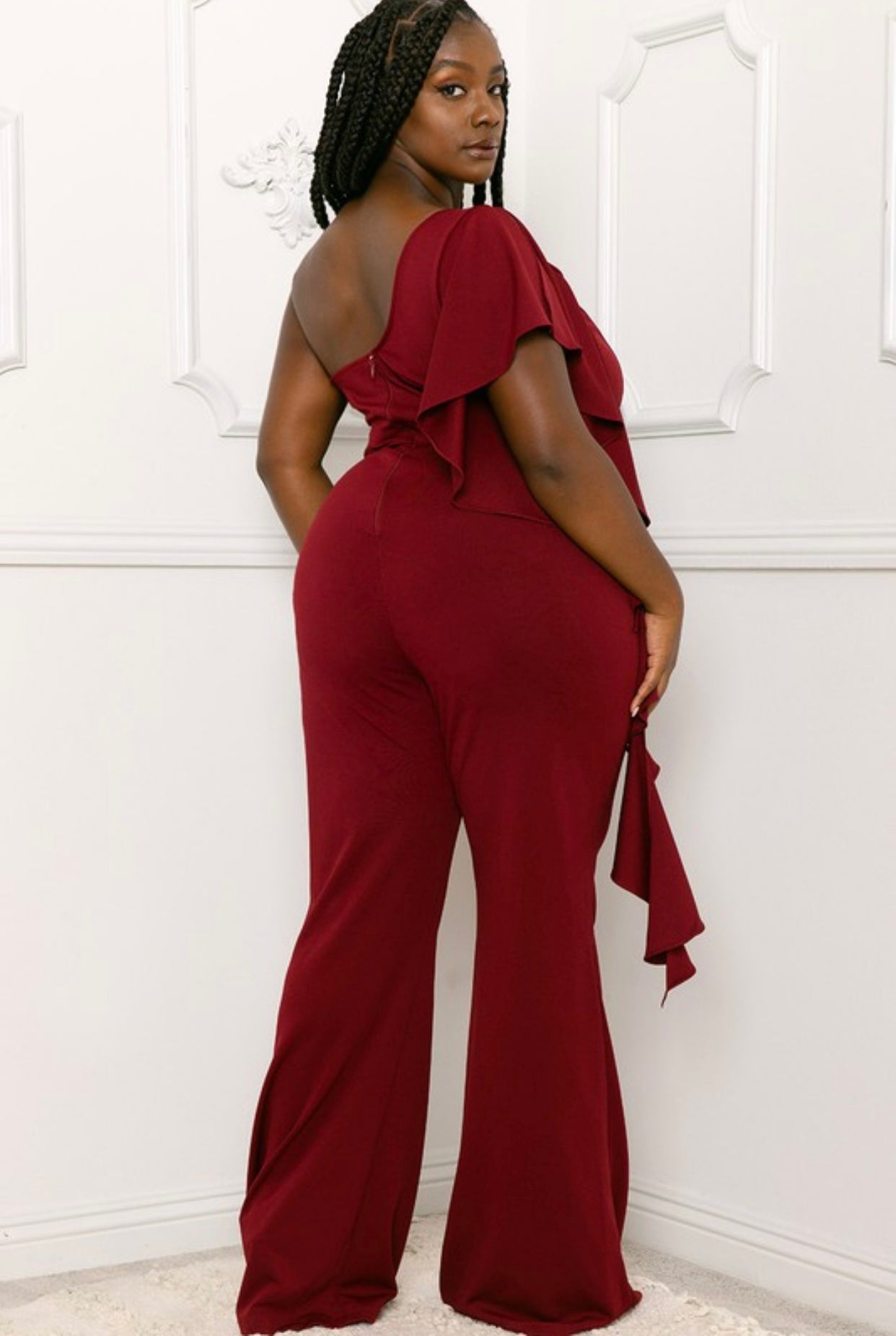 Full figured one sided jumpsuit